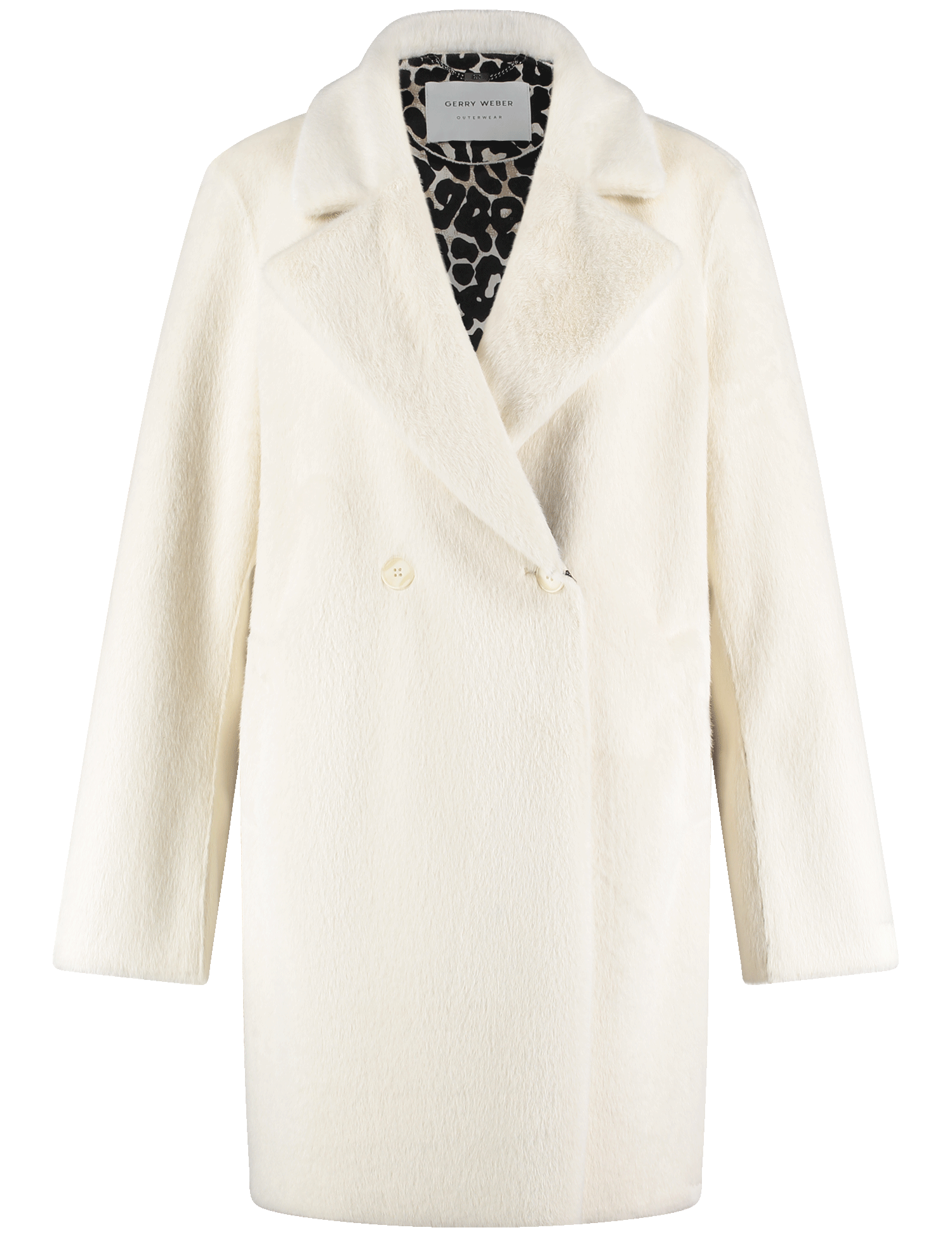 Mantel mit Reverskragen und Knöpfen