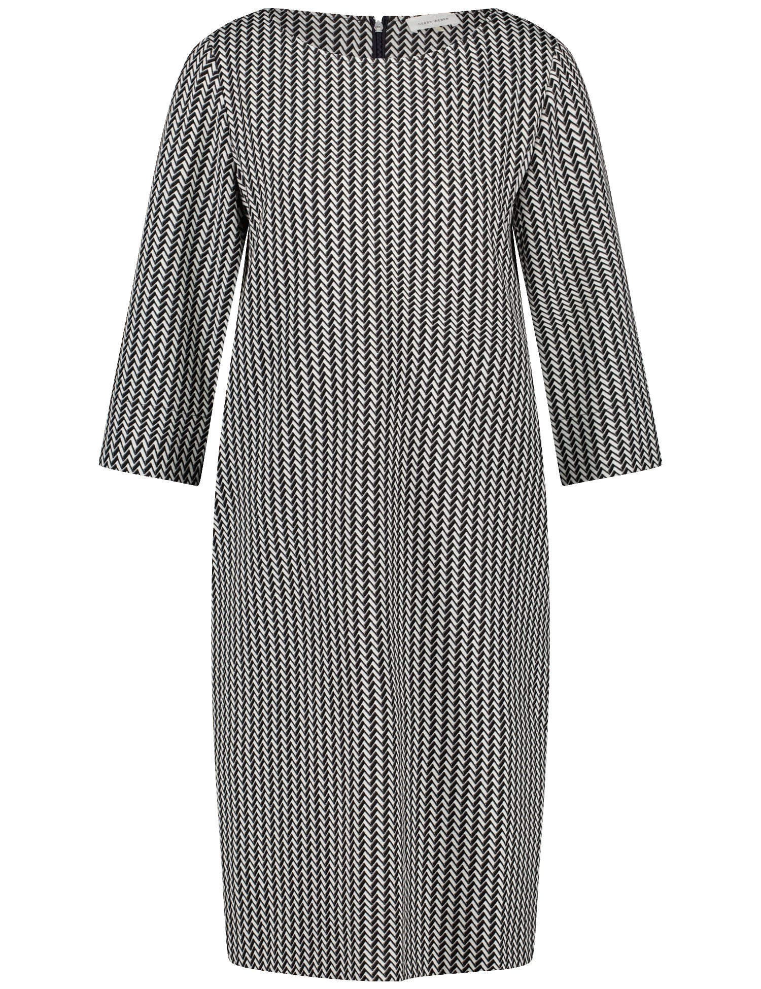 Damen Kleid mit kurzen Ärmeln aus Webstoff