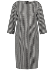 Damen Kleid mit kurzen Ärmeln aus Webstoff