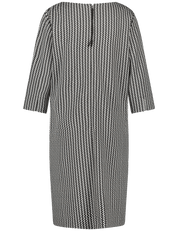 Damen Kleid mit kurzen Ärmeln aus Webstoff