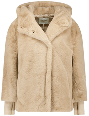 Damen Teddyjacke mit Kapuze