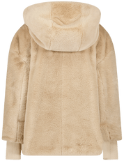 Damen Teddyjacke mit Kapuze