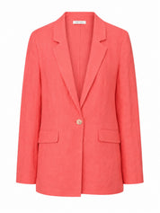 Leinenblazer mit fallendem Revers