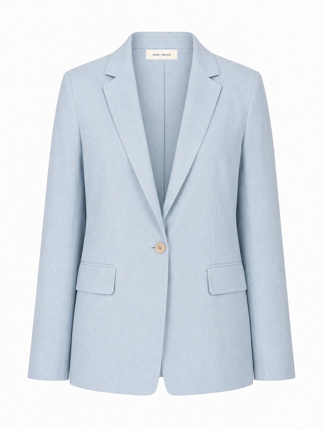 Leinenblazer mit fallendem Revers
