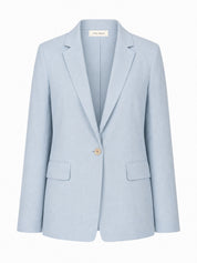 Leinenblazer mit fallendem Revers