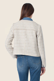 Kurzer Wollmantel mit Patch Taschen