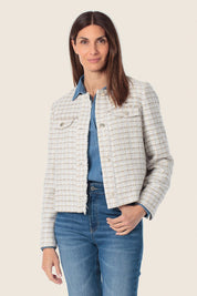 Kurzer Wollmantel mit Patch Taschen