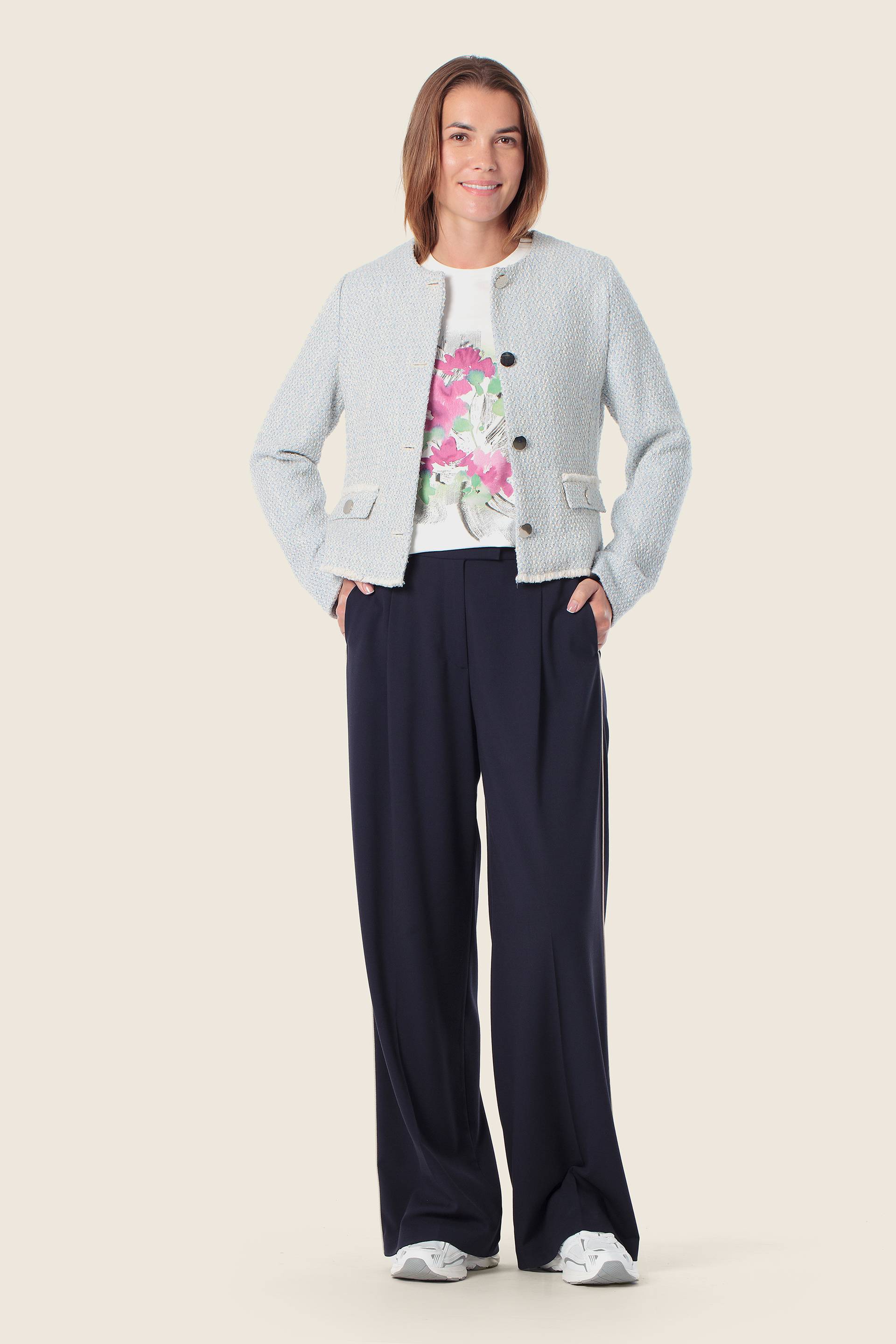 Elegante Bouclé-Jacke mit Knopfleiste von GERRY WEBER