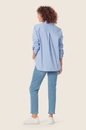 GESTREIFTE BLUSE MIT STRASS