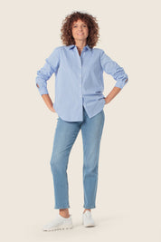 GESTREIFTE BLUSE MIT STRASS