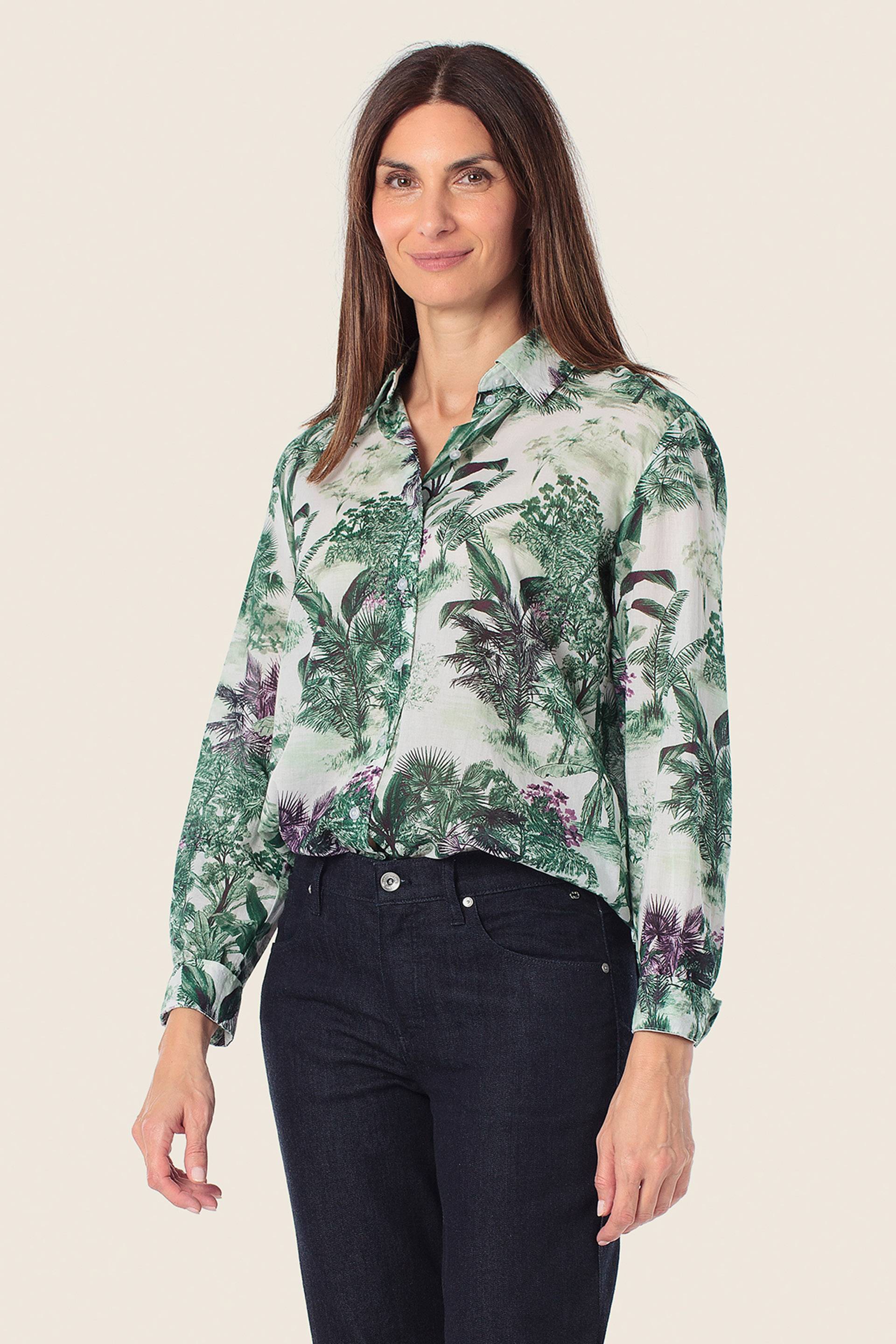 Langarm Bluse in Grüntönen von GERRY WEBER
