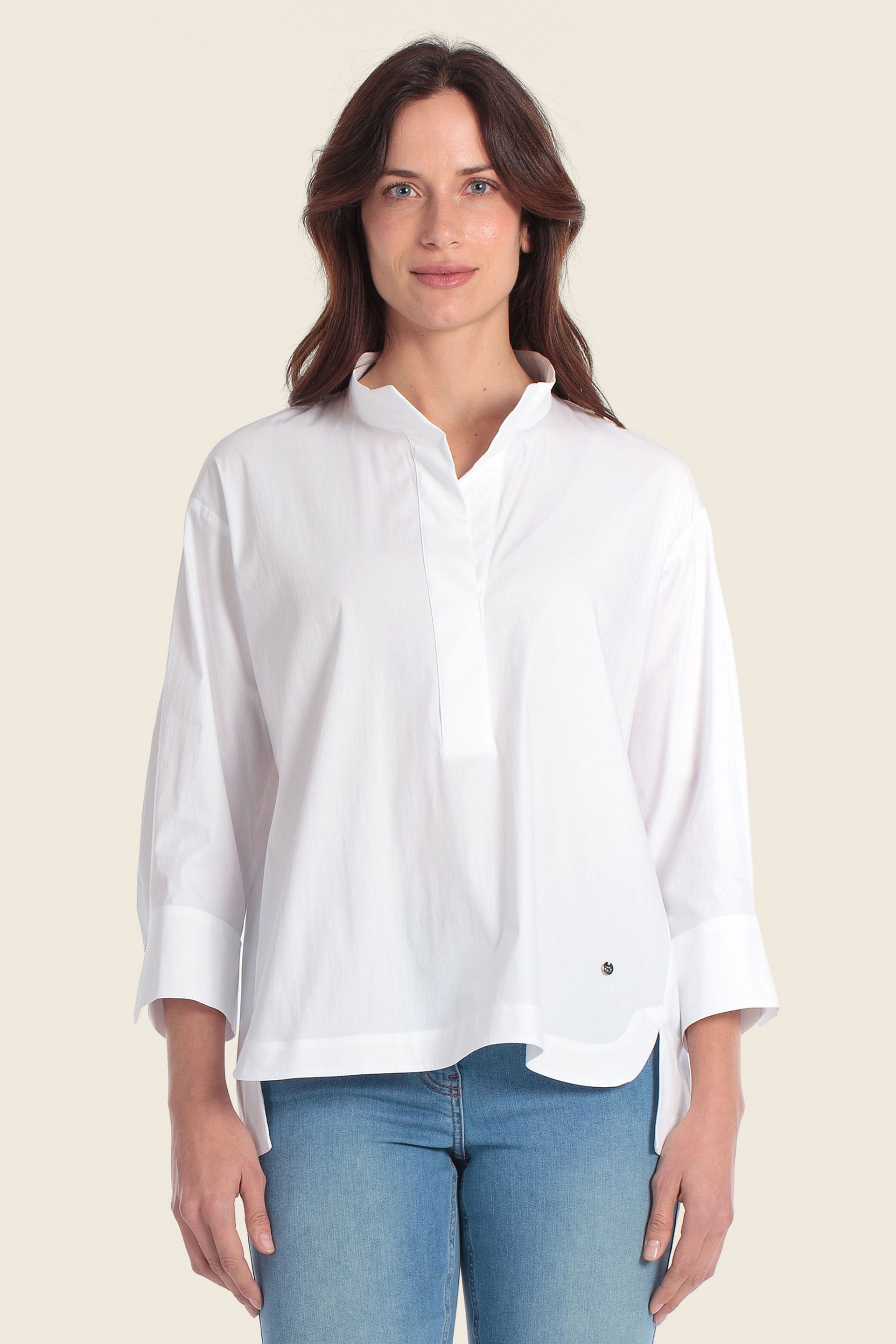Baumwoll Bluse minimalistisch