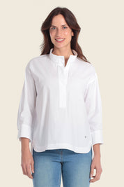 Baumwoll Bluse minimalistisch