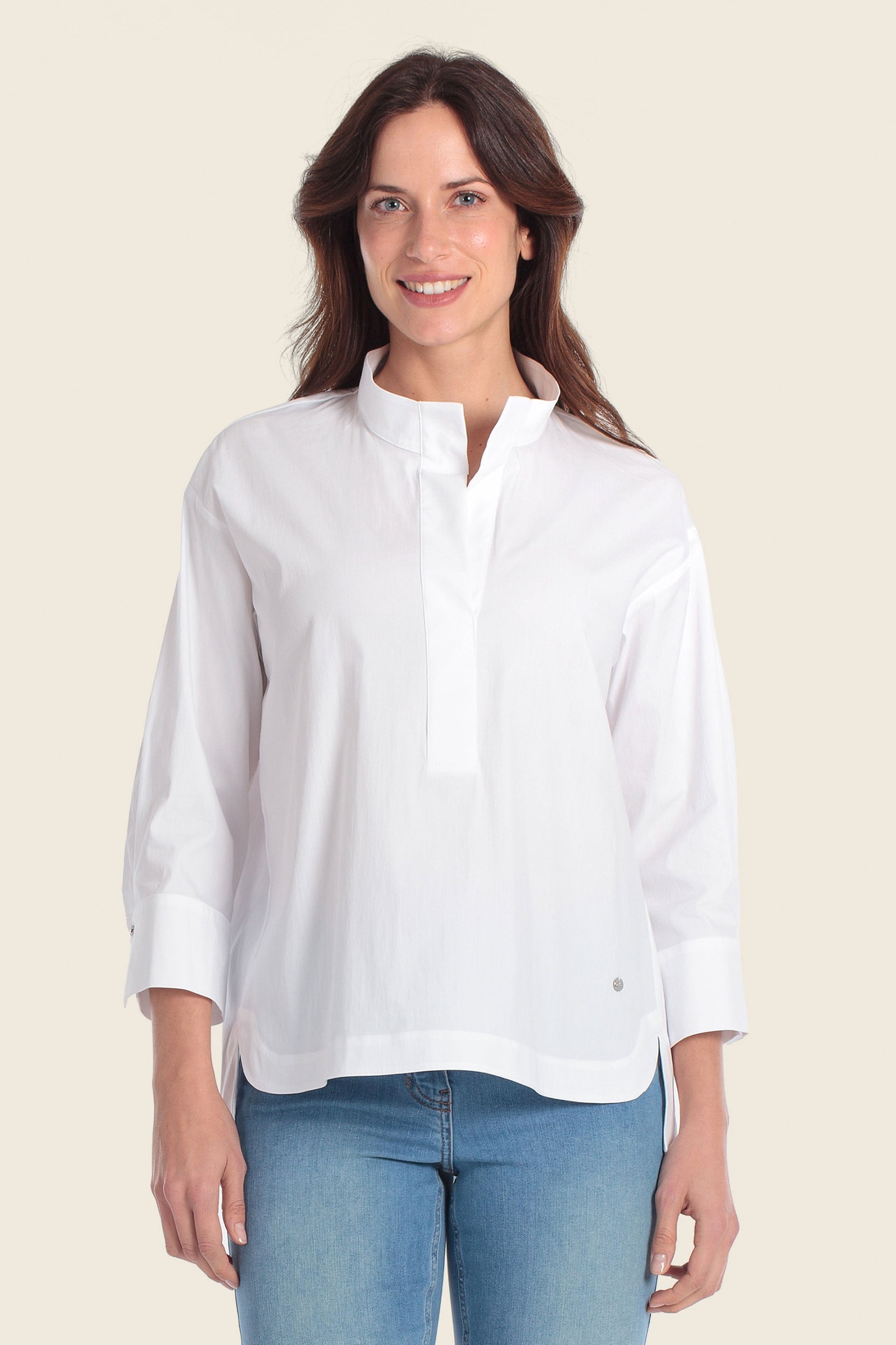 Baumwoll Bluse minimalistisch