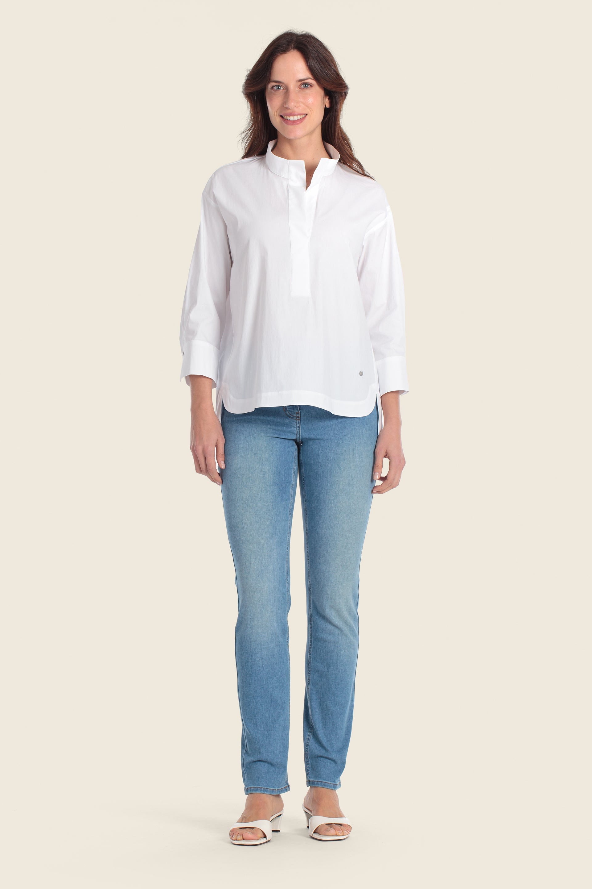 Baumwoll Bluse minimalistisch