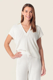 Poloshirt aus strukturiertem Baumwollstrick