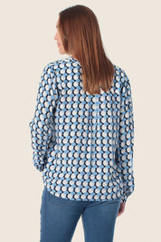 Print Bluse mit V-Ausschnitt