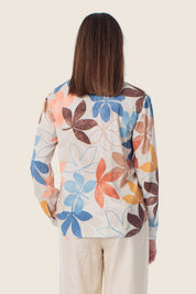Bedruckte Viskosebluse mit Blumenmuster