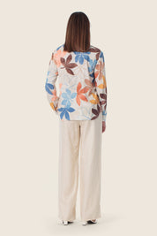 Bedruckte Viskosebluse mit Blumenmuster