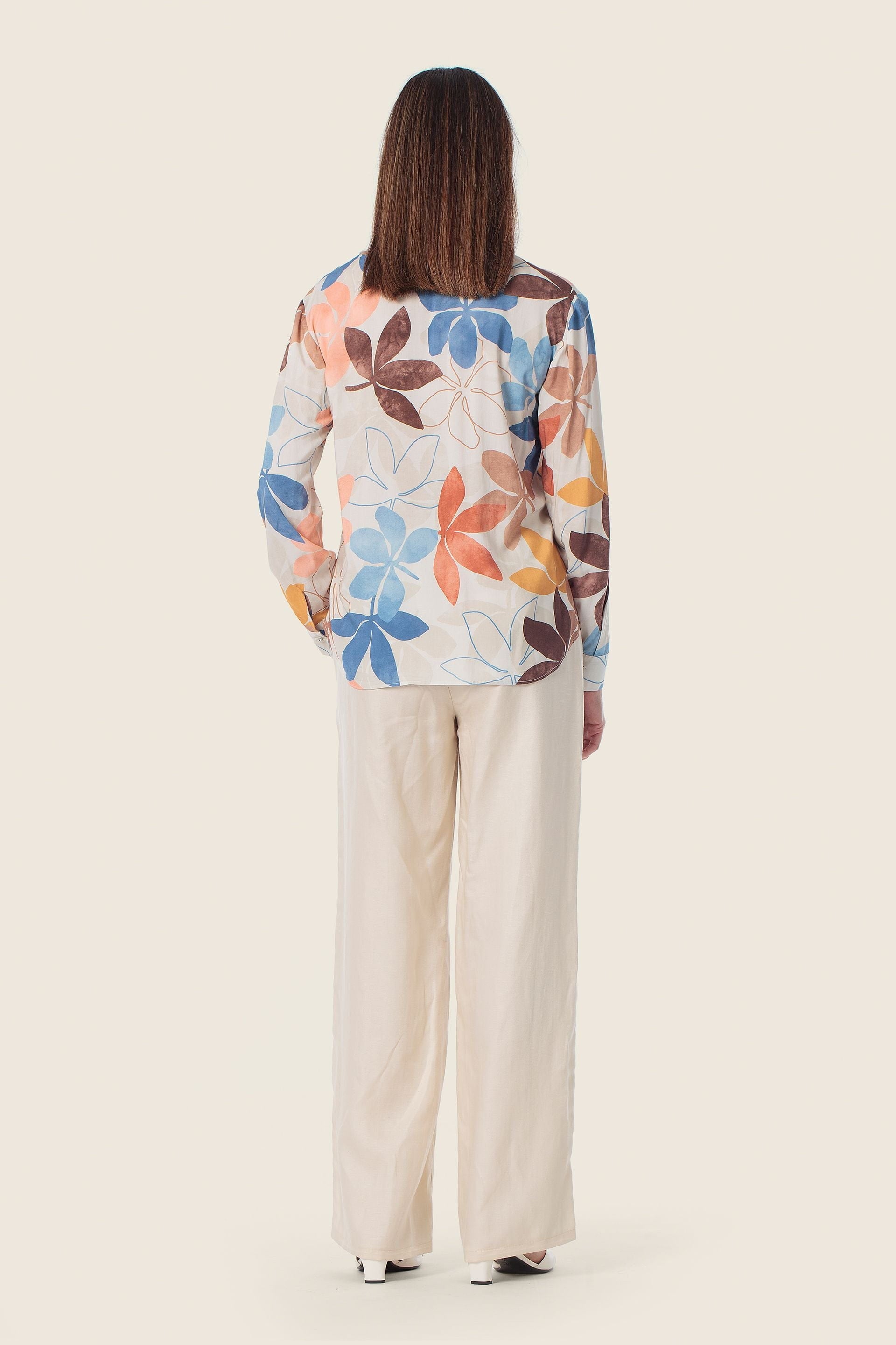 Bedruckte Viskosebluse mit Blumenmuster