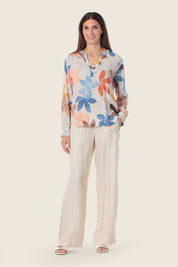 Bedruckte Viskosebluse mit Blumenmuster