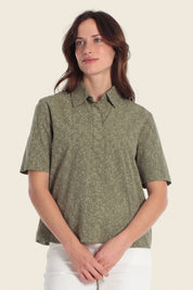 Bestickte Polobluse aus Baumwolle
