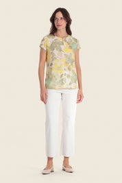Bedruckte Viskosebluse mit Blumenmuster