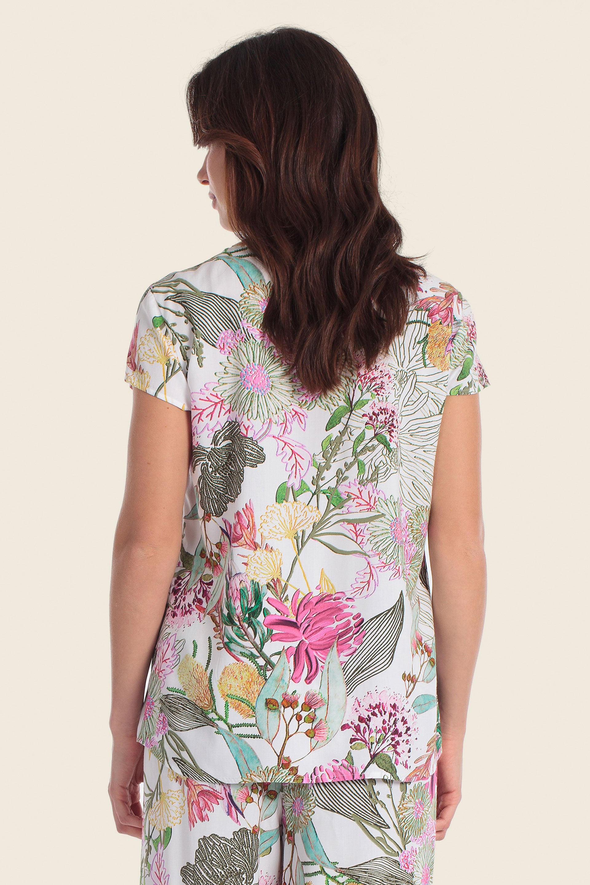 Bedruckte EcoVero™-Viskosebluse mit Blumenmuster