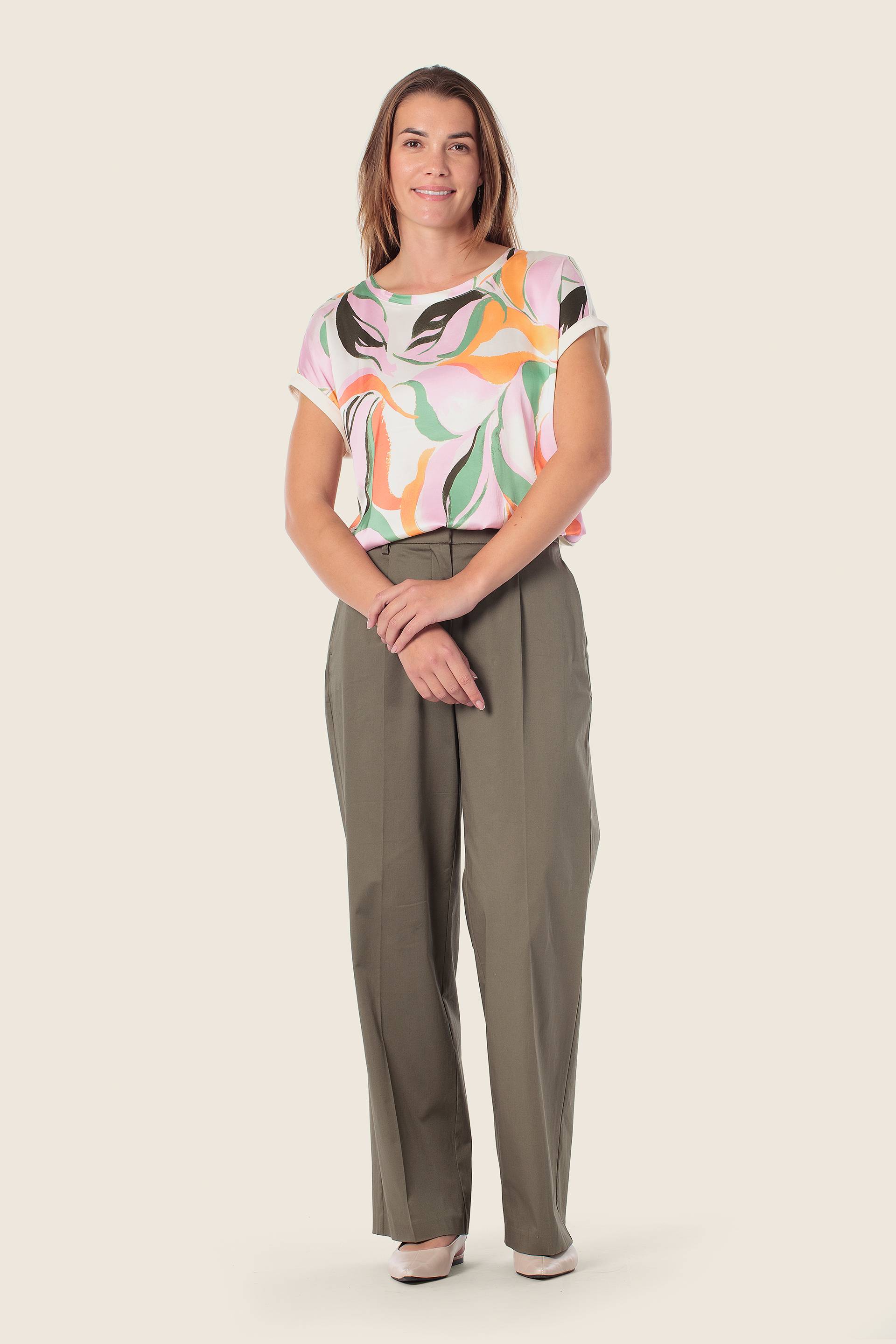 T-Shirt mit abstraktem Muster in Frühlingsfarben von GERRY WEBER