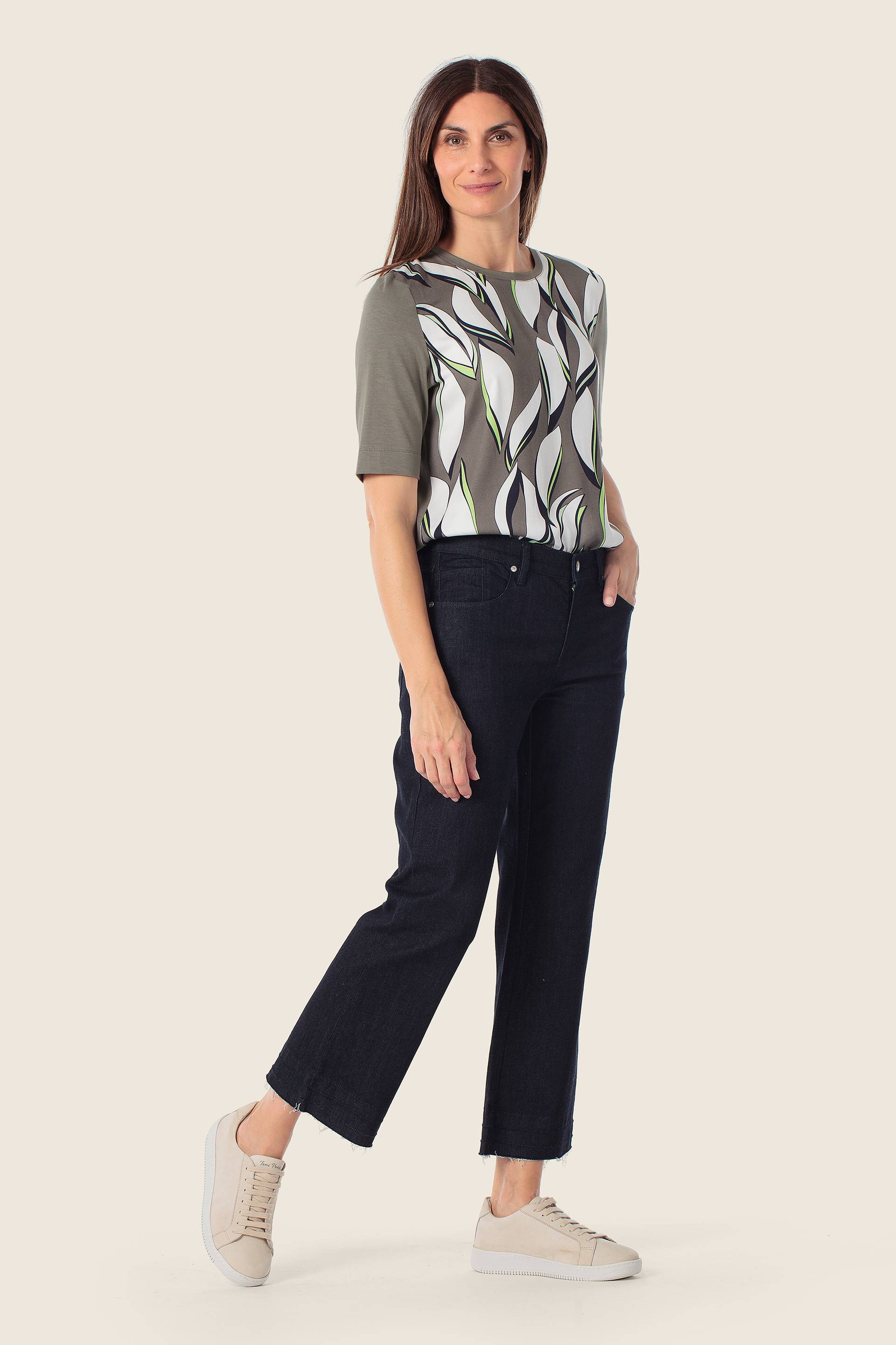 T-Shirt mit Muster in verschiedenen Grüntönen von GERRY WEBER