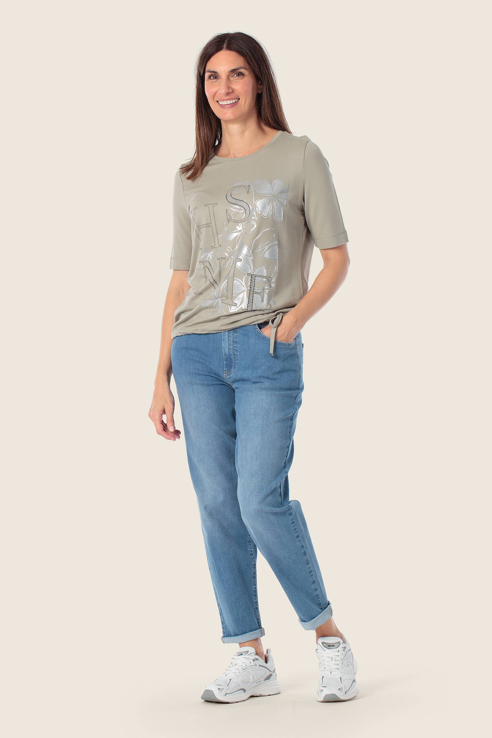 T-Shirt mit schimmerndem Aufdruck von GERRY WEBER
