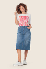 Bedrucktes T-Shirt mit abstraktem Design