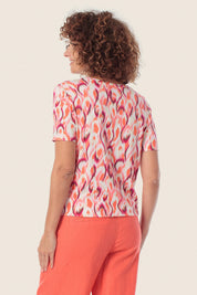 Bedrucktes T-Shirt mit Ikat-Muster