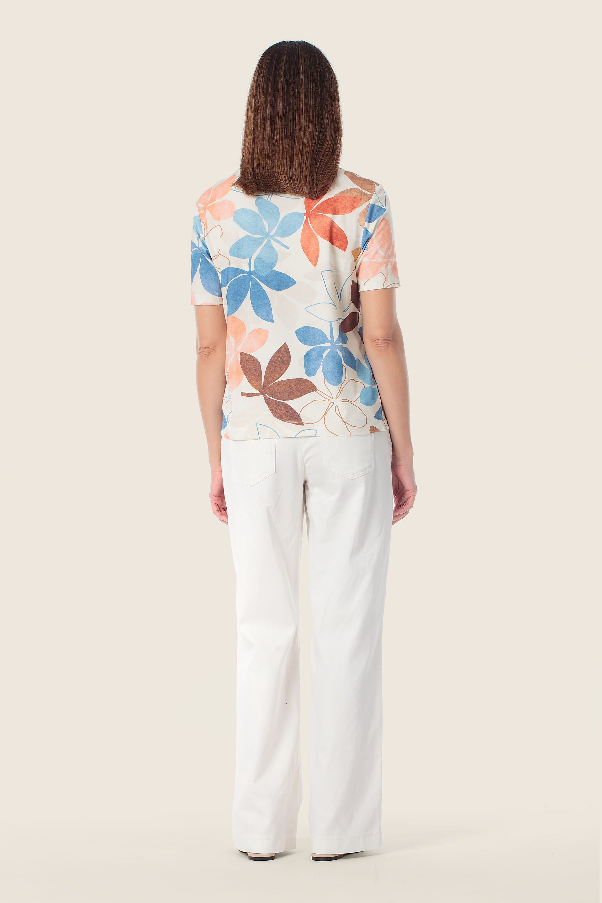 Bedrucktes T-Shirt mit Blumenmuster