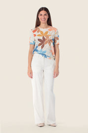 Bedrucktes T-Shirt mit Blumenmuster