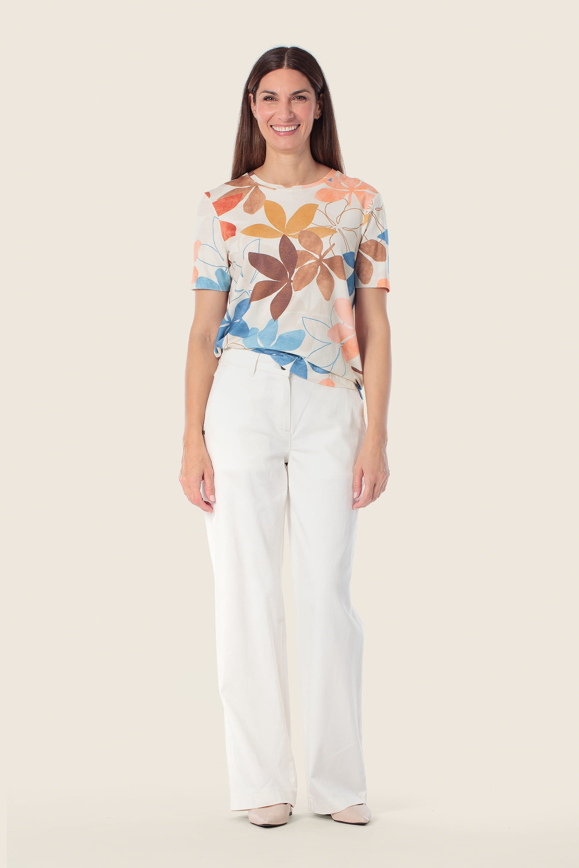 Bedrucktes T-Shirt mit Blumenmuster