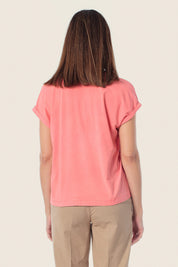 Bedrucktes T-Shirt mit geometrischem Vorderteil