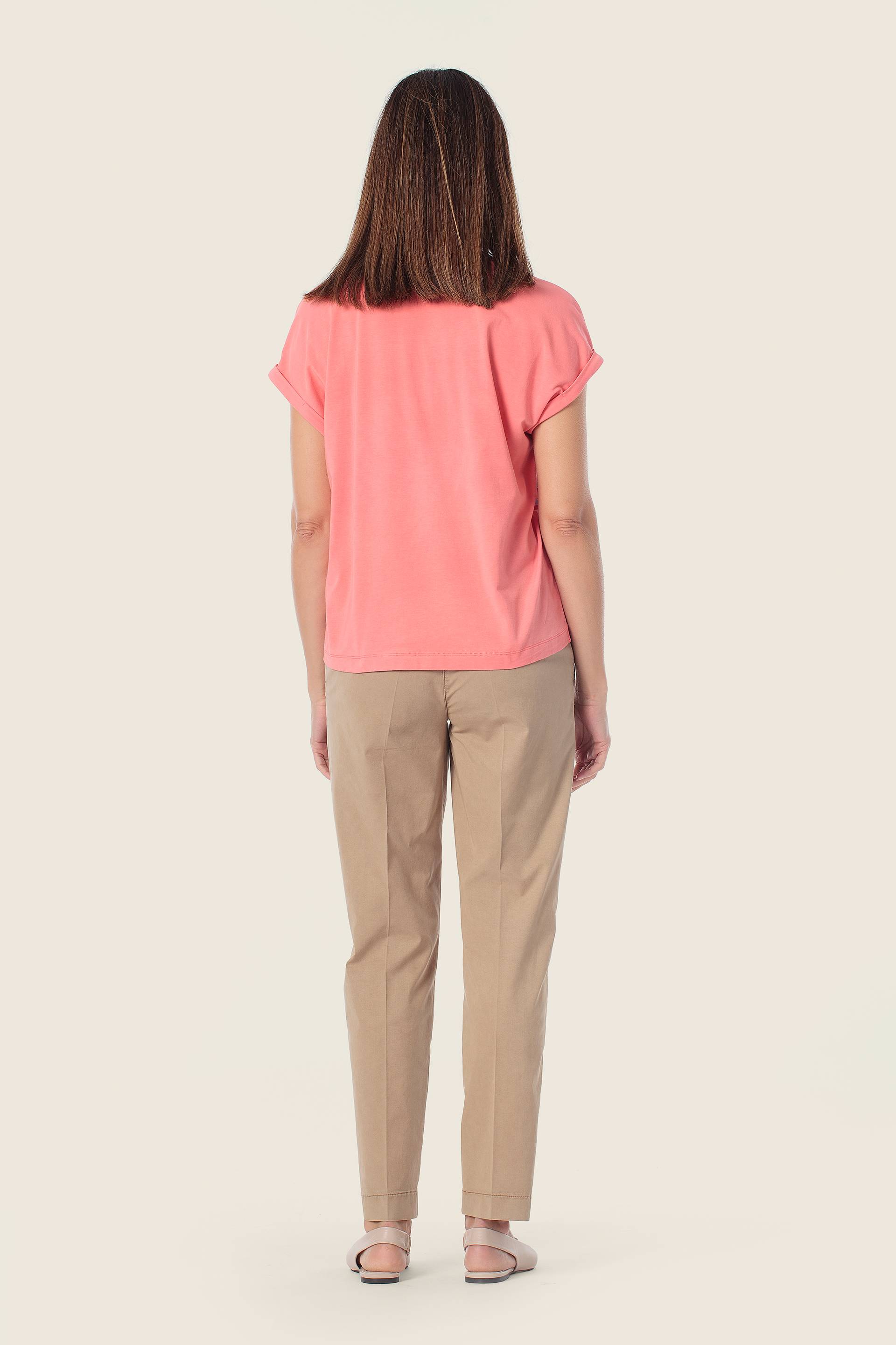 Bedrucktes T-Shirt mit geometrischem Vorderteil