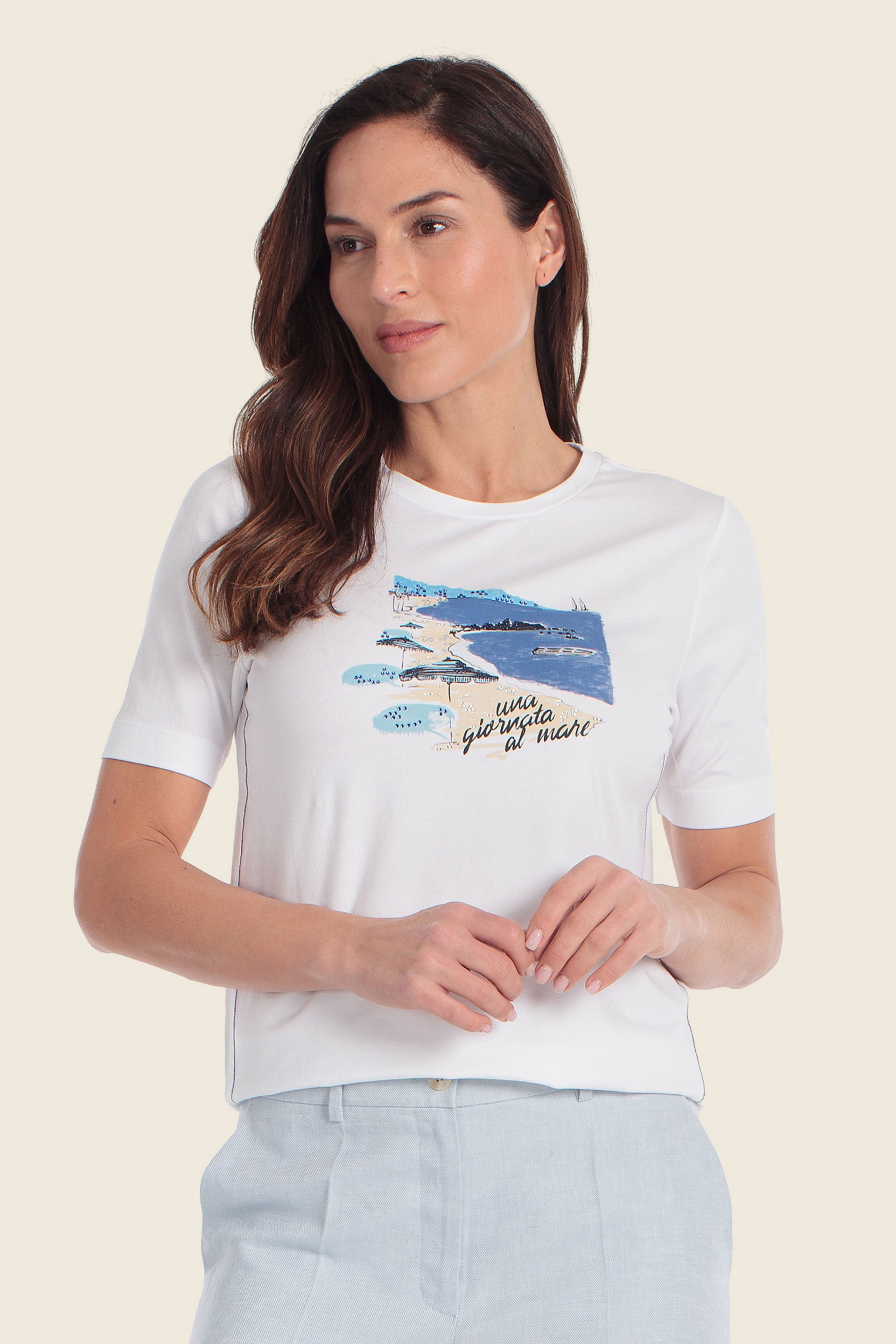 Bedrucktes T-Shirt mit Sommermotiv