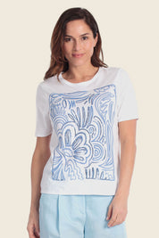 Bedrucktes T-Shirt mit abstraktem Design