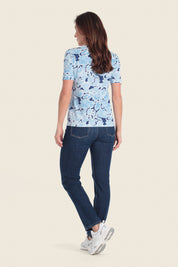 Bedrucktes T-Shirt mit Blumenmuster