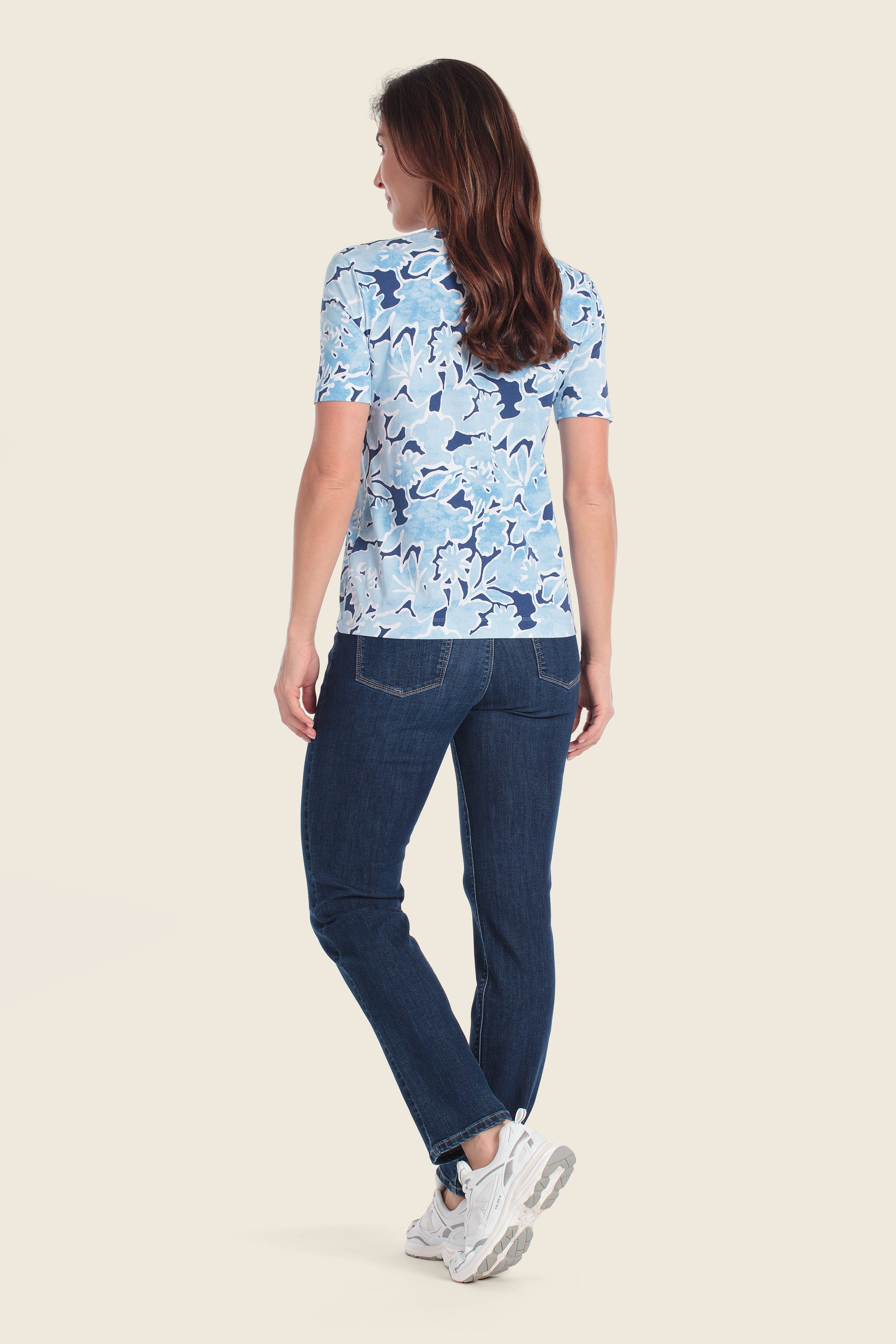 Bedrucktes T-Shirt mit Blumenmuster