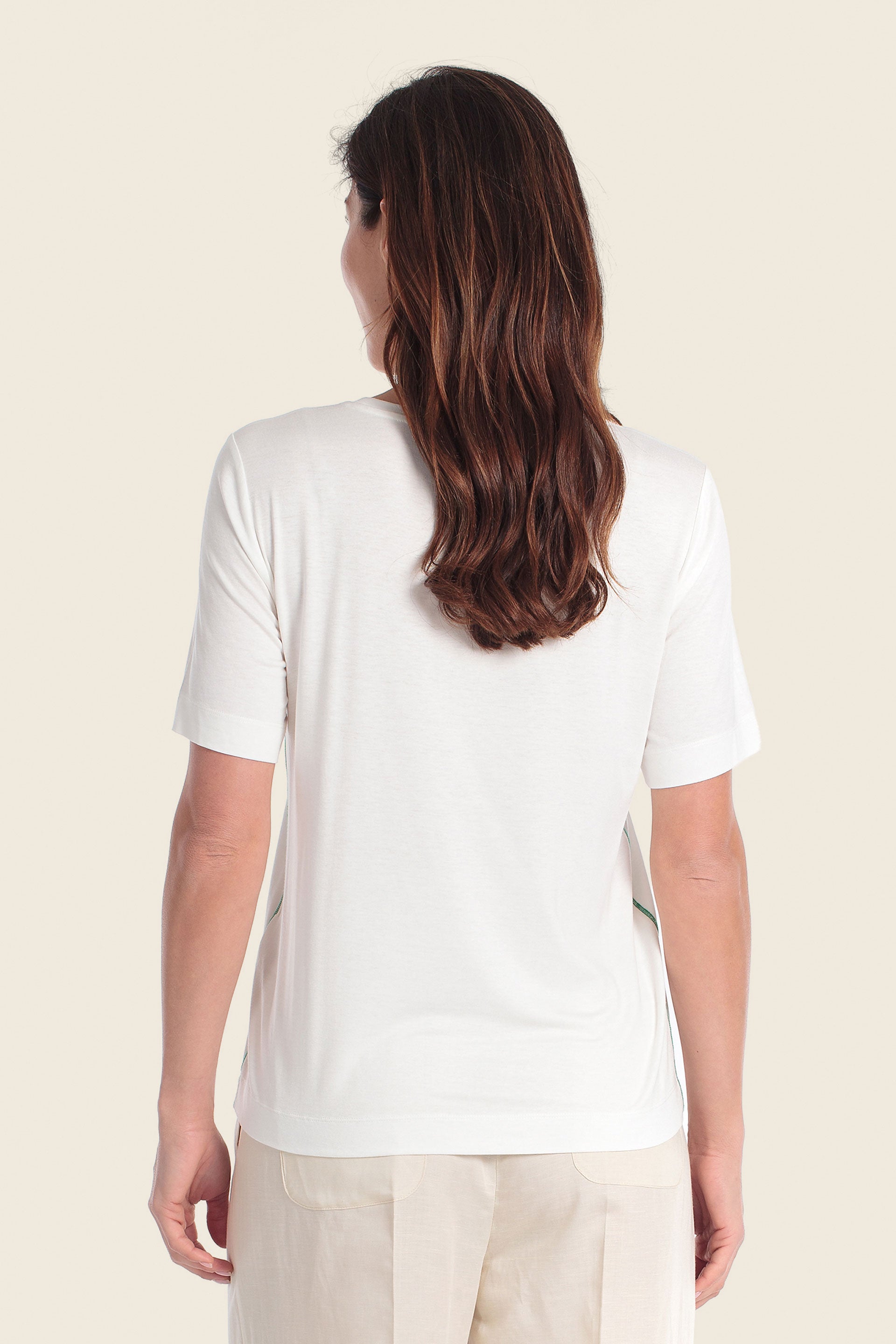 Bedrucktes T-Shirt mit künstlerischem Motiv