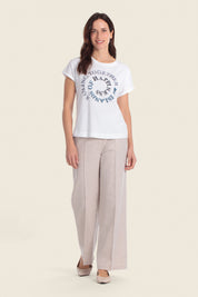 Bedrucktes T-Shirt mit Schriftzugdesign