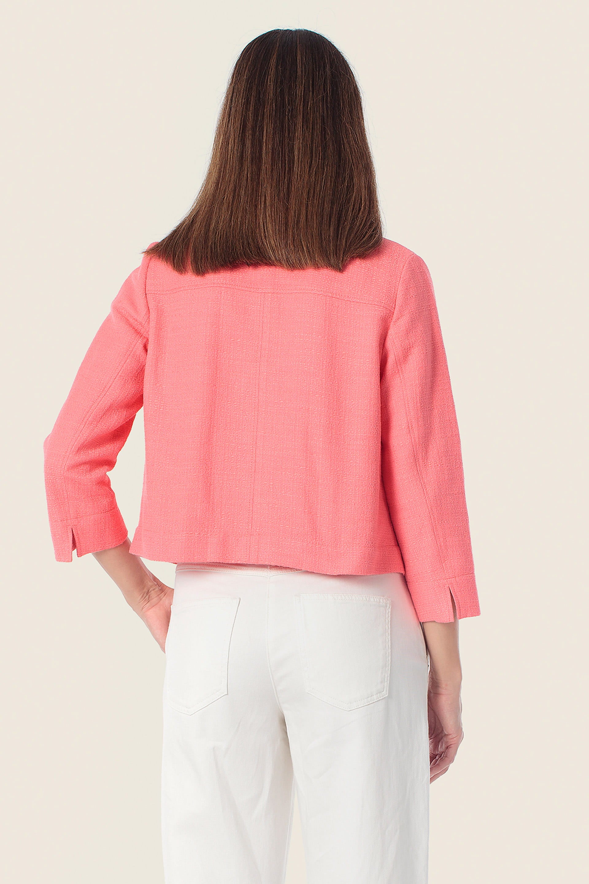Jacke aus Baumwollmischgewebe mit aufgesetzten Taschen