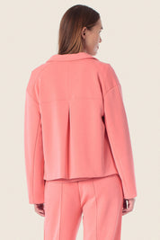 Scuba-Jersey-Jacke mit aufgesetzten Taschen