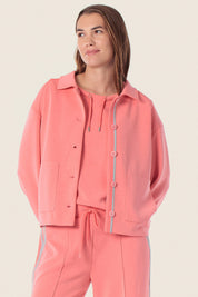 Scuba-Jersey-Jacke mit aufgesetzten Taschen