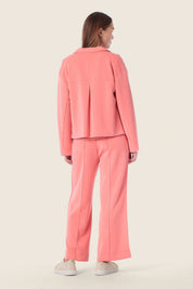 Scuba-Jersey-Jacke mit aufgesetzten Taschen