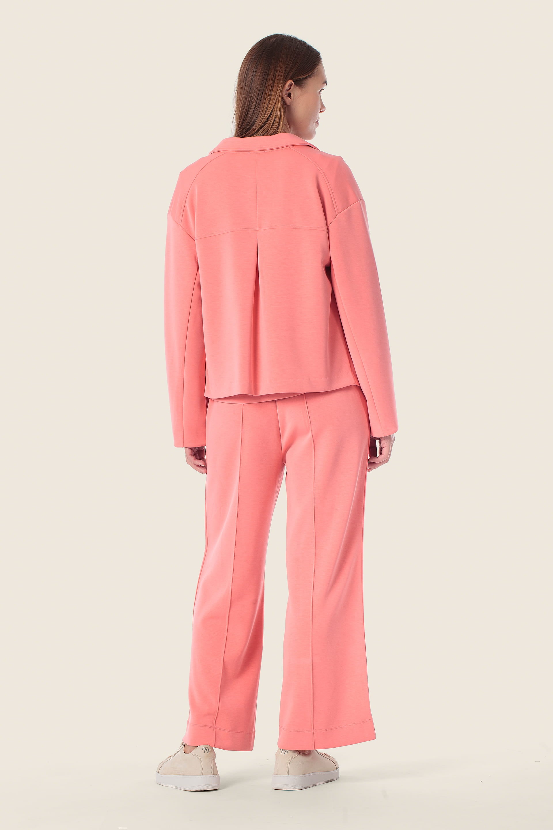 Scuba-Jersey-Jacke mit aufgesetzten Taschen