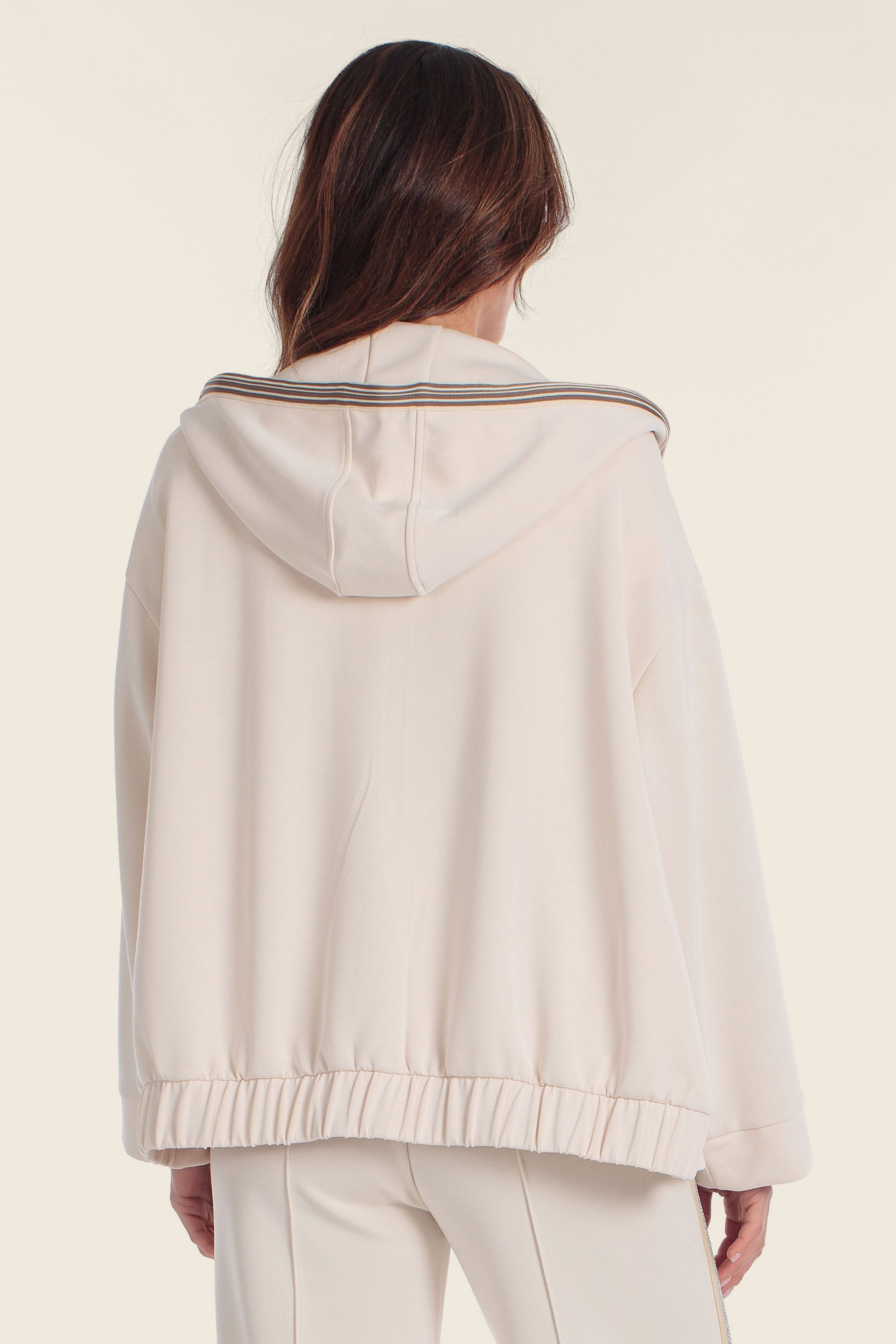 Sportjacke mit Kapuze & Streifen